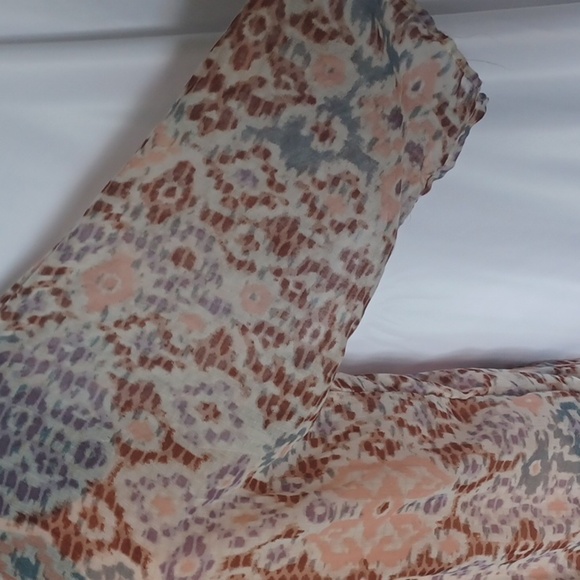 NWT SONOMA WATERCOLOR IKAT LONG KIMONO (BROWN MULTI / OS) - Picture 3 of 7